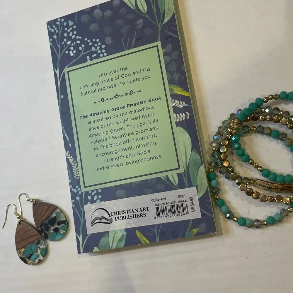 Amazing Grace Faith Based Promise Book with Jewelry Bundle Inspirational Gift